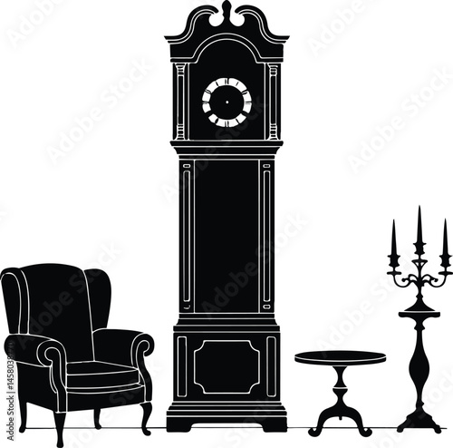  Antique Furniture Silhouettes Elegant Interior Design Elements
