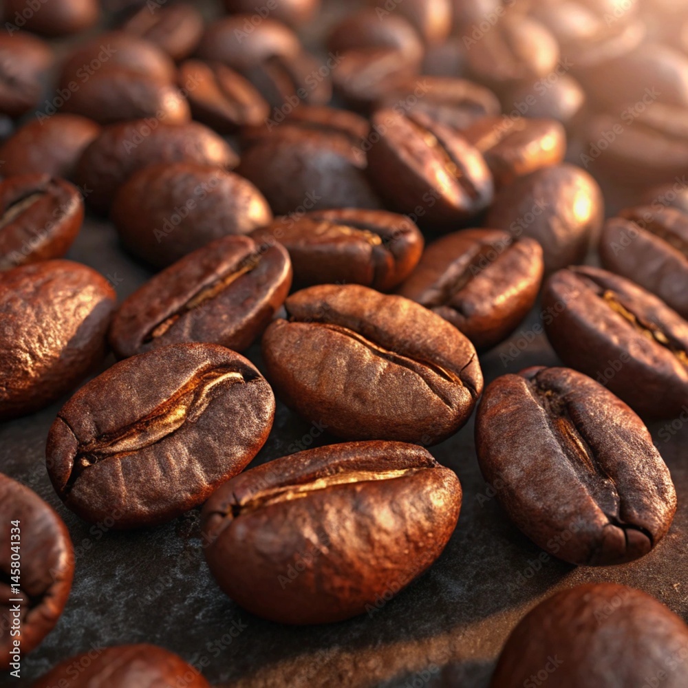 Naklejka premium roasted coffee beans