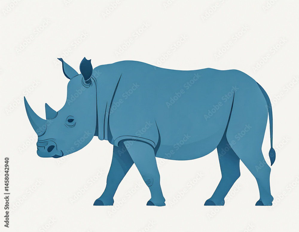 Obraz premium サイのイラスト