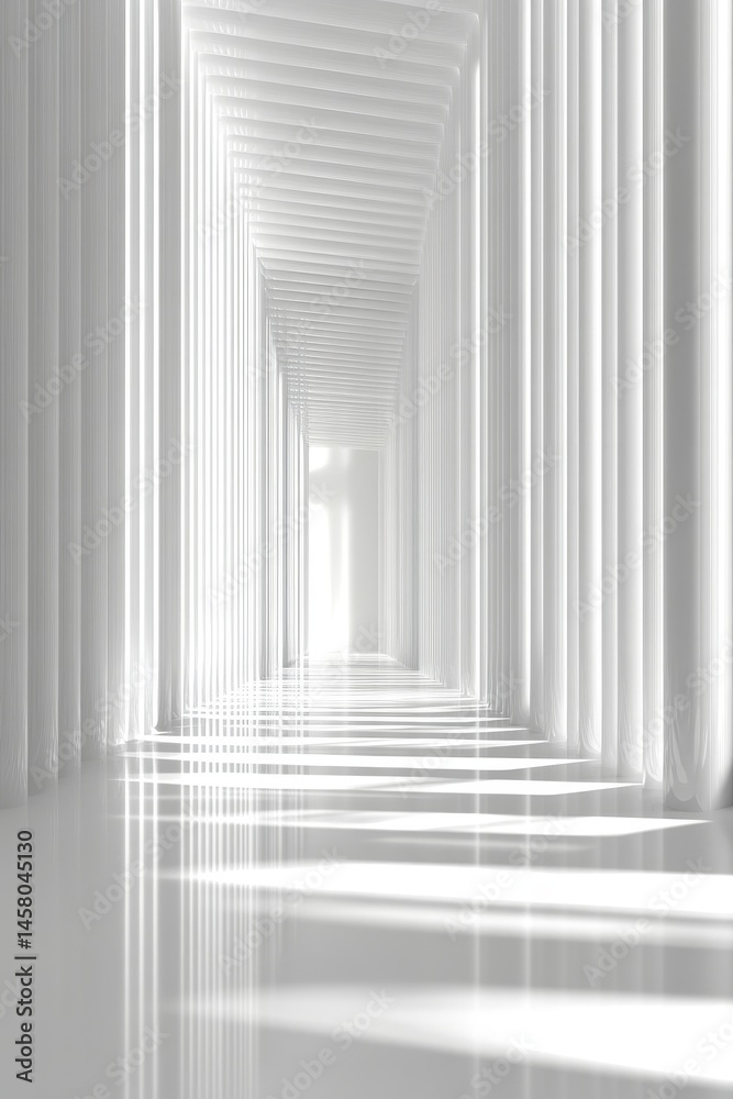 Obraz premium Light White Digital Background, Generative AI