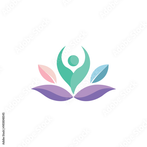 wellness logo design vector 