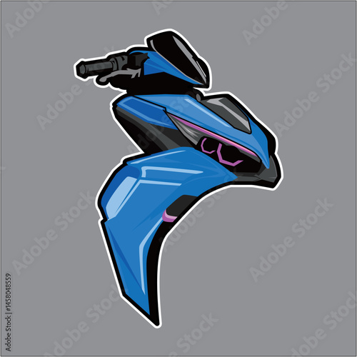scooters logo red for helm,body,laptop,and etc eps