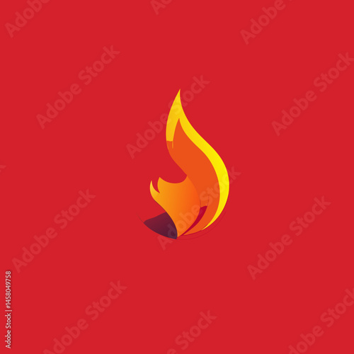 Abstract Fire Icons – Stylized Flame Symbol Collection