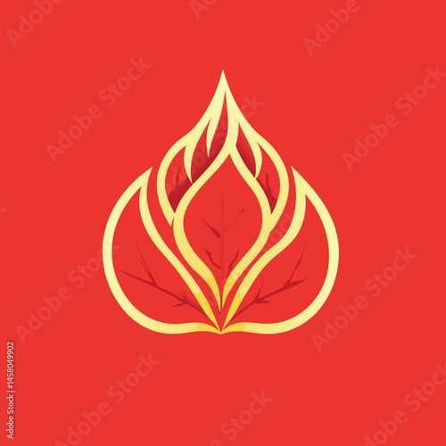 Abstract Fire Icons – Stylized Flame Symbol Collection