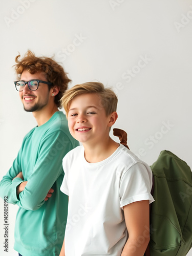 Image of yuppie youth on white background