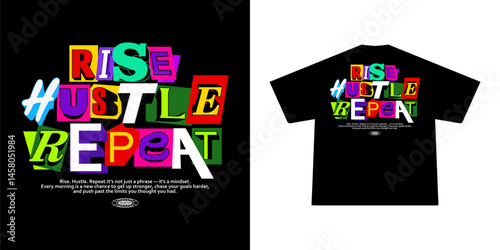 ransom note illustration of motivational and inspirational quote t shirt design, vector graphic, typographic poster or tshirts street wear and Urban style
