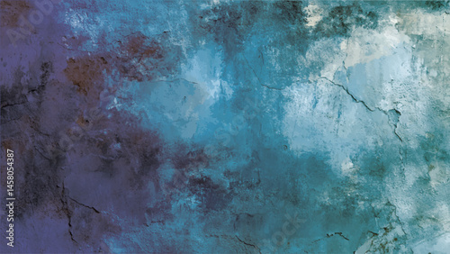 A grainy textured background in shades of deep blue, reminiscent of a weathered surface. Blue background from Venetian plaster with imitation of marble texture