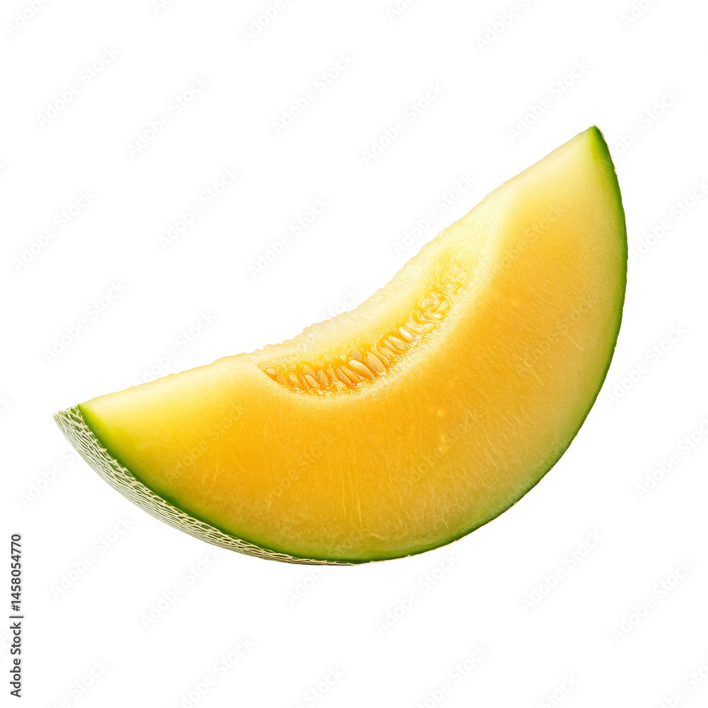 A fresh yellow honeydew melon slice isolated on a clean transparent background for culinary inspiration and healthy eating, yellow honeydew melon slice isolated on transparent background A fresh yellow honeydew melon slice isolated on a clean transparent background for culinary inspiration and healthy eating, yellow honeydew melon slice isolated on transparent background