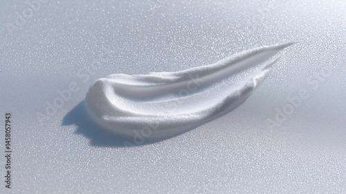 シルバーがきらめくスキンケアクリームのテクスチャー演出（美容・コスメ）