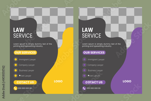  Law flyer template design  

