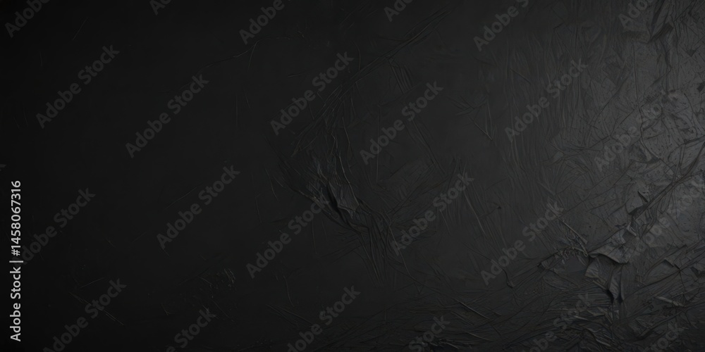 Naklejka premium Black textured paper, aged & worn, grunge detail, background, black