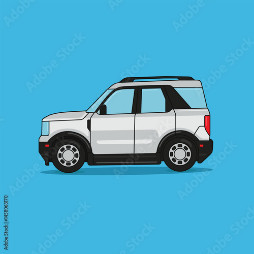 Cute car illustration vector - SUV Bronco cute car vector.