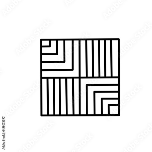 floor finishing line icon