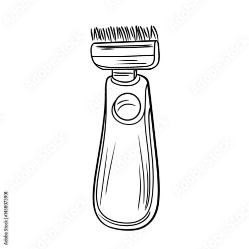 Electric Razor Illustration in Minimalist Style  