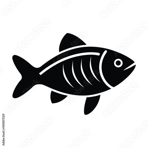 fish cooked icon vector illustration