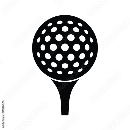 golf ball tee icon vector illustration