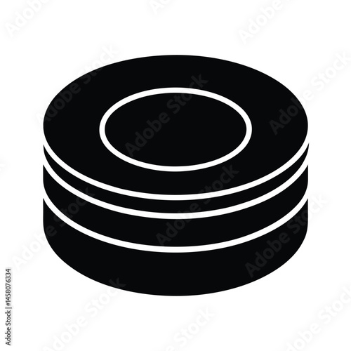 hockey puck icon vector illustration