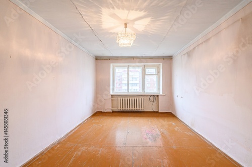 interior apartment room home decoration, preparation of house for sale old sloppy not modern