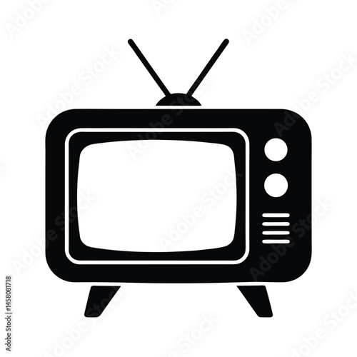 tv screen retro icon vector illustration