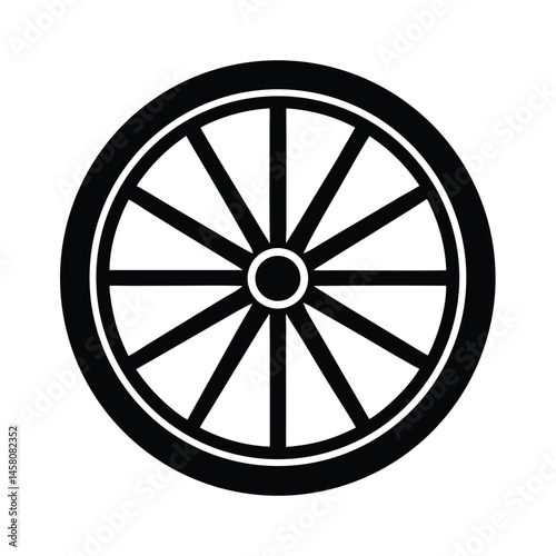 wagon wheel icon vector illustration
