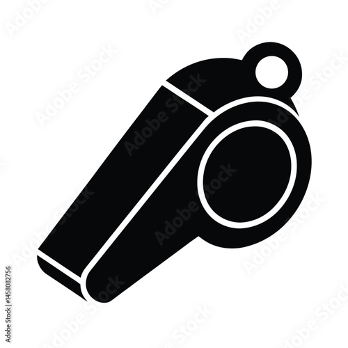 whistle referee icon vector illustration