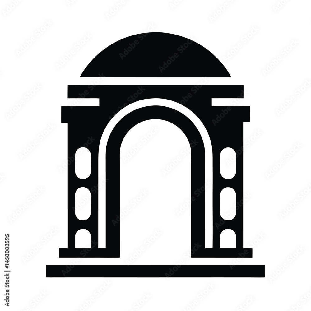 Fototapeta premium archway entry icon vector illustration