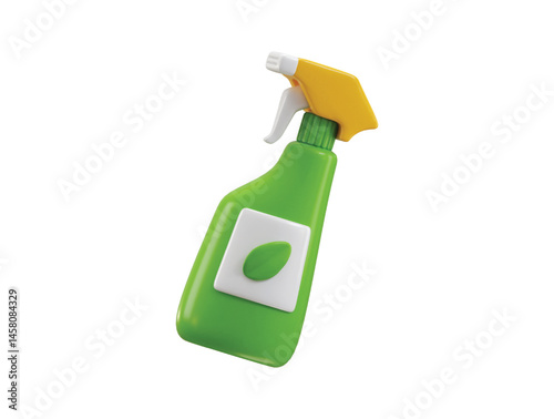 Spray cleaning bottle icon 3d render concept of natural cleaning supplies icon vector illustration