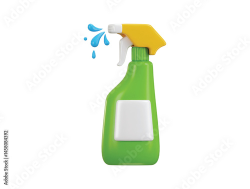 Spray cleaning bottle icon 3d render concept of cleaning supplies icon vector illustration
