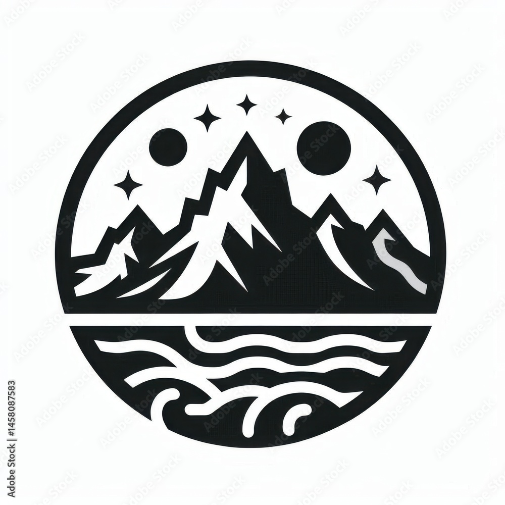 Majestic mountain adventure aerial views of peaks and serene waters in nature photography