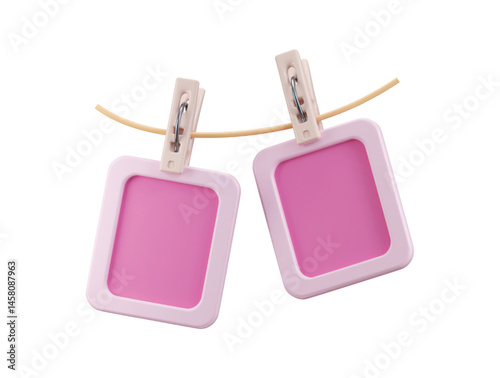Two Photo Frame Composition icon 3d render concept of cherished memories and relationships