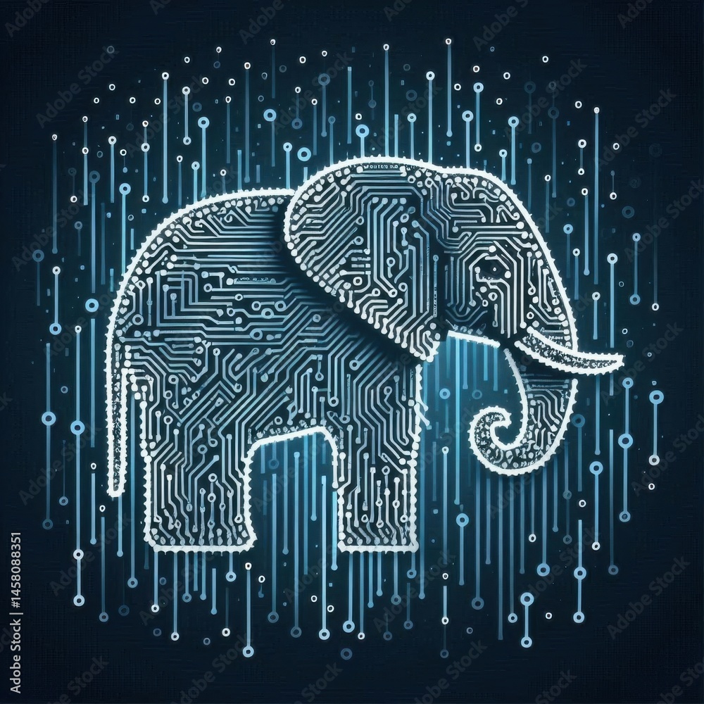 Digital elephant design technology graphic art modern environment artistic viewpoint