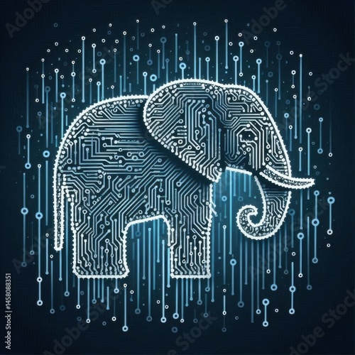 Digital elephant design technology graphic art modern environment artistic viewpoint