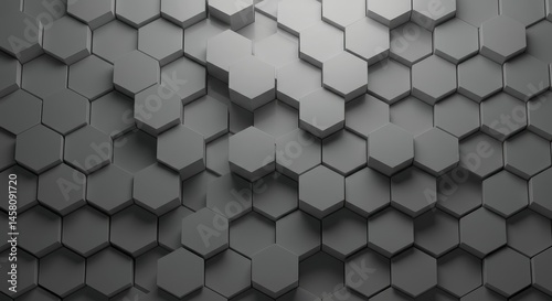 Black geometric pattern of a seamless dark metal grid texture with a steel structure