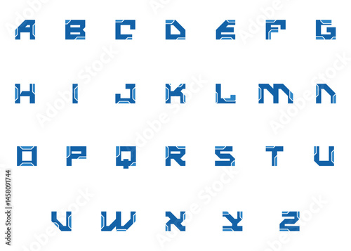 custom alphabetical letter logo set or vector initial typographic logo bundle