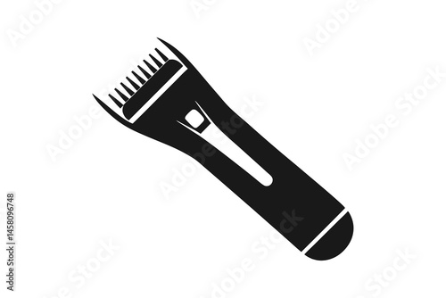Electrical hair Electrical hair trimmer silhouette vector illustration on white background