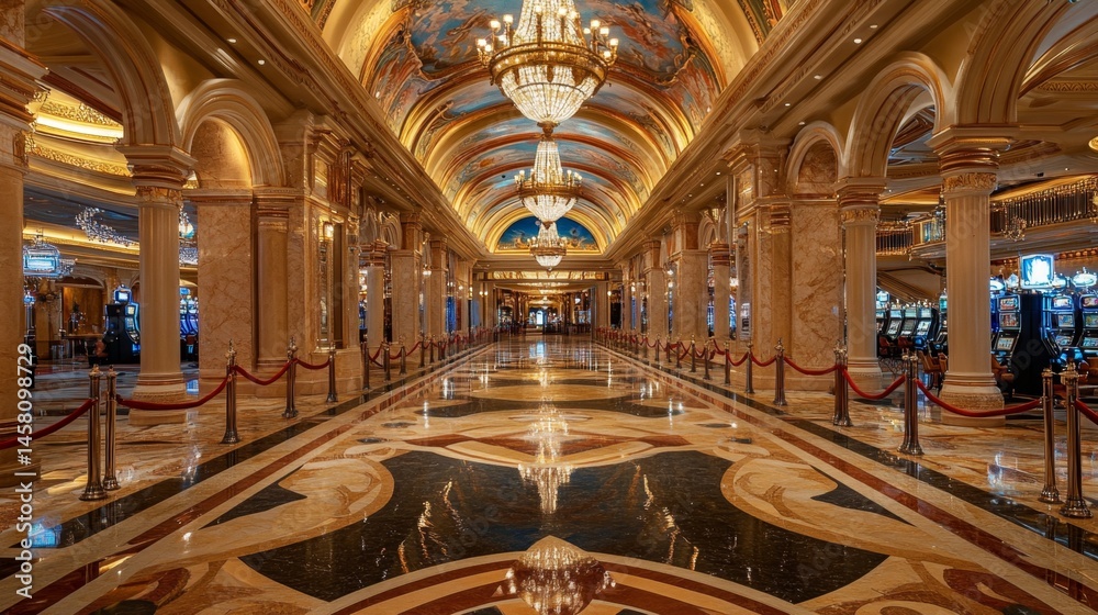 Opulent Casino Lobby with Exquisite Architecture