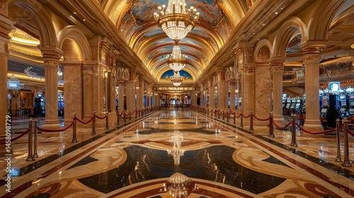 Obraz na płótnie Opulent Casino Lobby with Exquisite Architecture w salonie