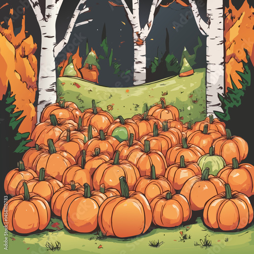 Pumpkin Harvest Parade – Fall Fields & Festive Gourds