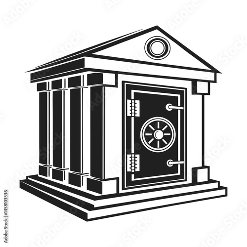 bank icon on white background
