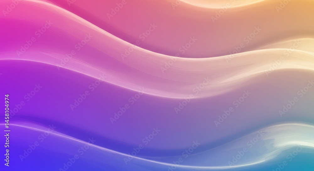Abstract Flowing Waves In A Vibrant Gradient Of Purple Pink And Cream Abstract Flowing Waves In A Vibrant Gradient Of Purple Pink And Cream