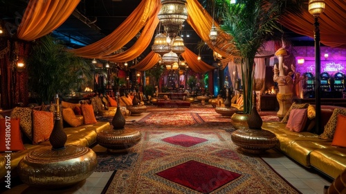 Opulent Interior Design of a Luxurious Lounge