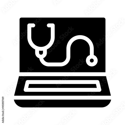 telemedicine glyph icon