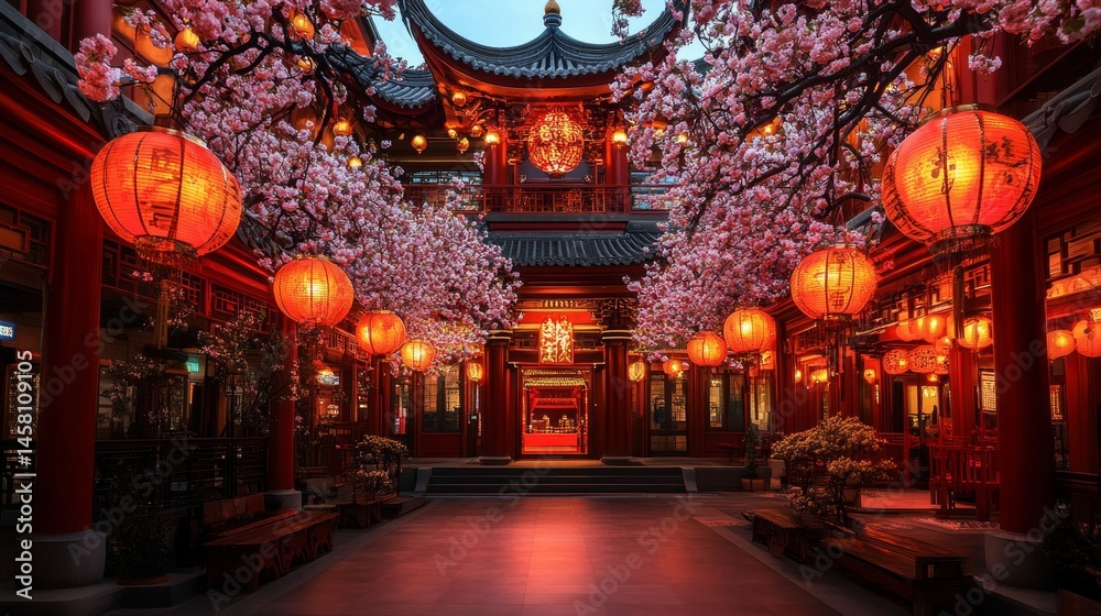 Enchanted Chinese Architecture at Night