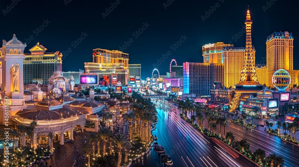 Las Vegas Strip at Night: A Glittering Cityscape