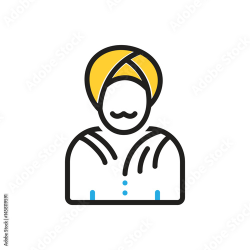 Multi color icon for indian