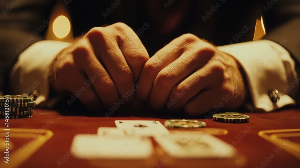 Intense Poker Game Scene
