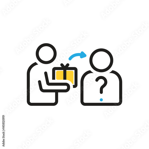Multi color icon for whom