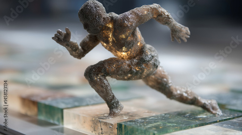 Bronze Runner Sculpture: Ca...