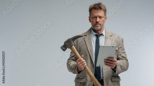 Businessman with Hammer: A ...
