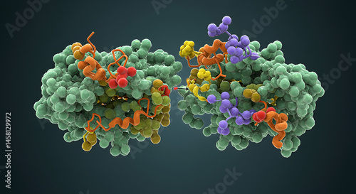 Allosteric Regulation of Enzyme Activity by Effector Proteins – Molecular Mechanism Illustration photo